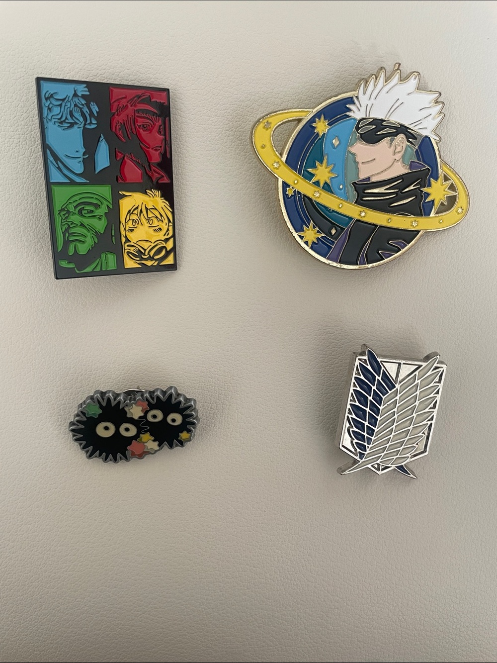 Set of 4 Anime Enamel Pins